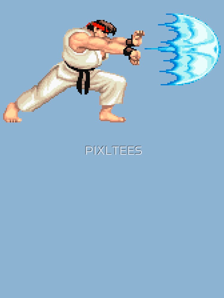 Street Fighter II Ryu Standing Ready to Fight Fireball · Creative Fabrica