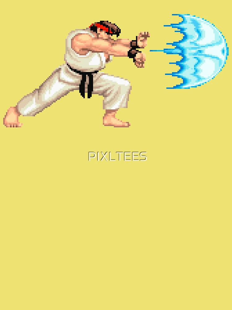 Street Fighter II Ryu Standing Ready to Fight Fireball · Creative Fabrica