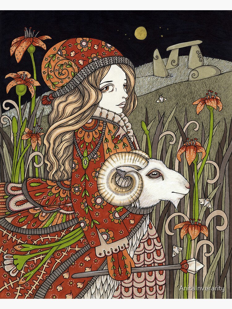 Thumbnail 3 of 3, Sticker, Aries designed and sold by AnitaInverarity.