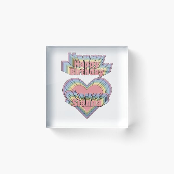 Item preview, Sienna Happy Birthday Layered Retro Pastel Rainbow designed and sold by SplashNSplatter.