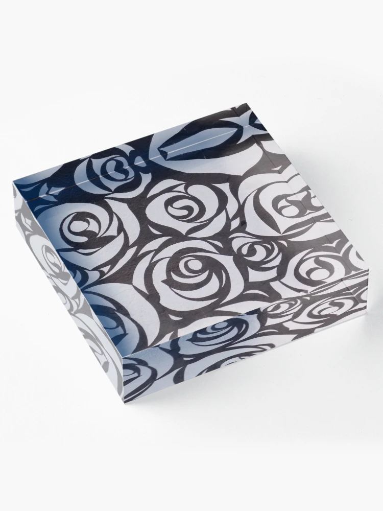 Thumbnail 4 von 5, Acrylblock, Negative Rosen designt und verkauft von PatternPalace.
