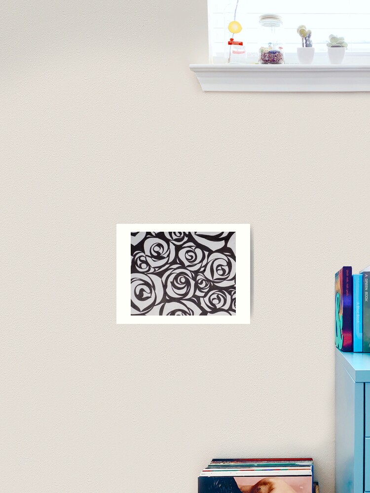 Thumbnail 2 of 3, Art Print, Negative Roses designed and sold by PatternPalace.