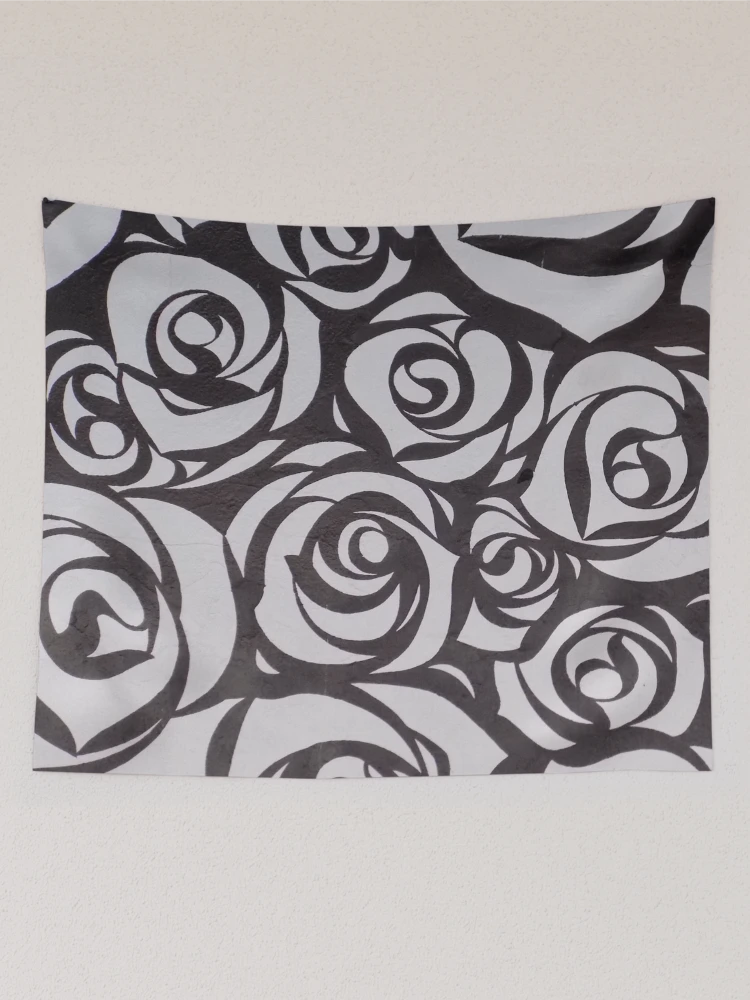 Thumbnail 2 of 3, Tapestry, Negative Roses designed and sold by PatternPalace.