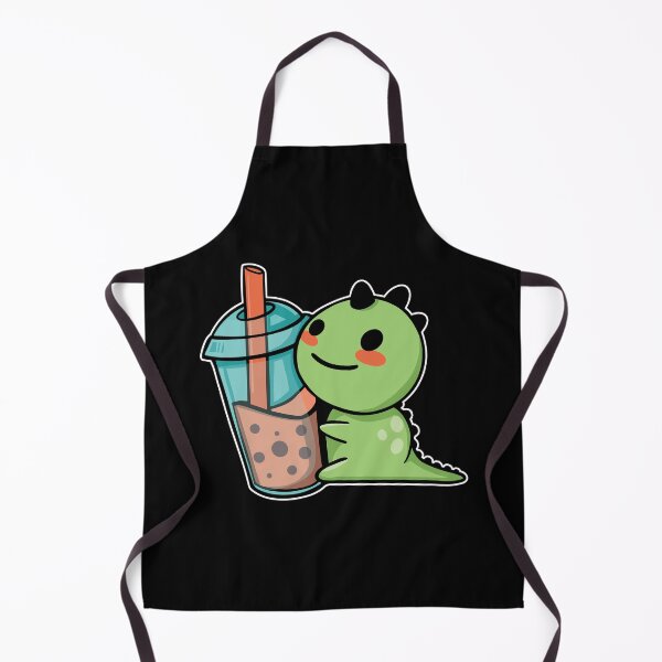 Item preview, Cute Dinosaur With Boba Tea designed and sold by OnepixArt.