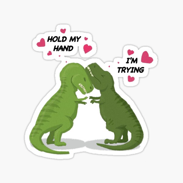 Dinosaur Couple Stickers Redbubble