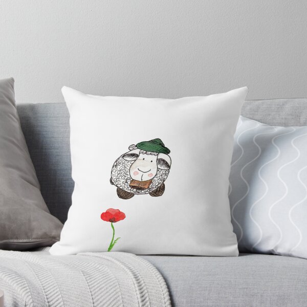 Item preview, Sheep looking at a poppy designed and sold by Cacatuart.