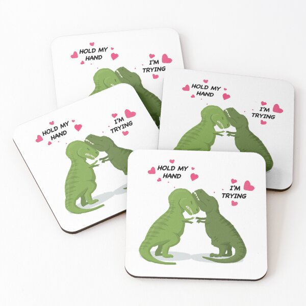 Item preview, Cute Dinosaur Couple in Love - Dinosaur Valentine designed and sold by molamode.