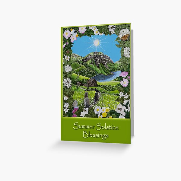 Summer Solstice Blessings Card Greeting Card