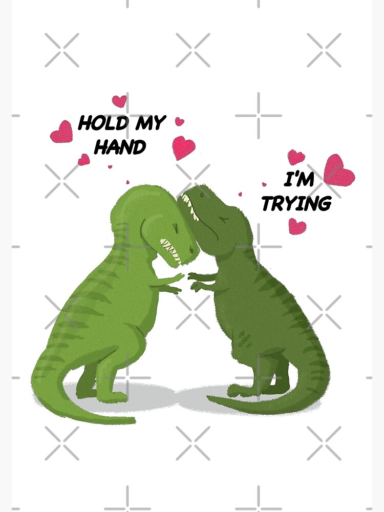 TEEMI Funny Dinosaur Valentine's Card - Cute 'I Love You This Much' Greeting Card For Any Occasion