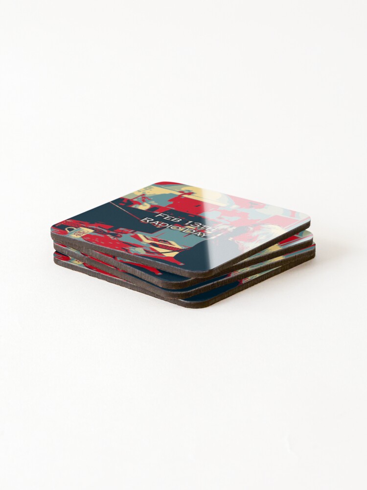 Thumbnail 4 of 5, Coasters (Set of 4), I LOVE RADIO DAY designed and sold by REALDesign-Shop.