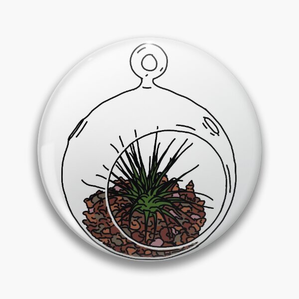Item preview, Air Plant In Glass Line Art designed and sold by LovableLines.