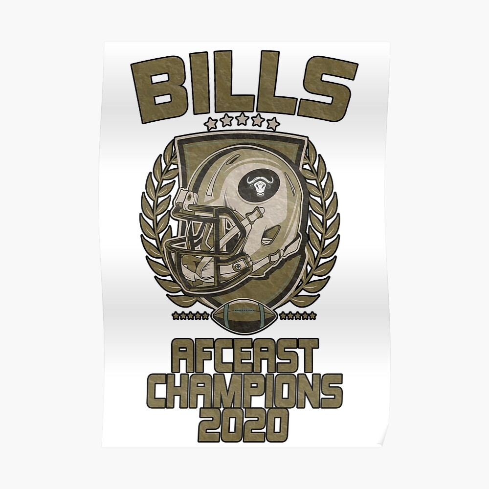 Buffalo Bills 2020 AFC East Champions Vinyl Sticker 3.3x3.8 |