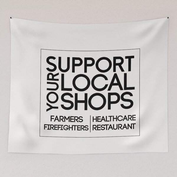 Item preview,  Support your Local Shops, Farmers, Firefighters, Healthcare, restaurants, Hard Work Never Hurt Anyone Snoopy designed and sold by HananDesign13.