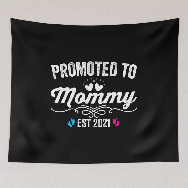 Item preview, promoted to mommy est 2021, personalized gift, pregnancy announcement, new mom gift designed and sold by T-DESIGNEDZ.