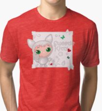 Cute funny kitten vector illustration Tri-blend T-Shirt