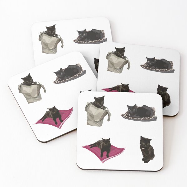 Item preview, Black cats Sticker Pack designed and sold by MiaoMiaoYu.