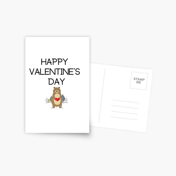 Bear Valentine's Day Postcard