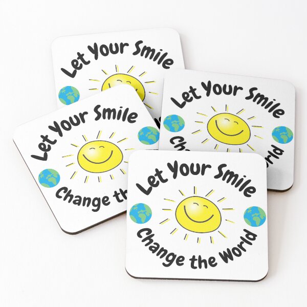 Aperçu de l'œuvre Laissez votre sourire changer le monde Texte noir créée et vendue par JEL-Designs.
