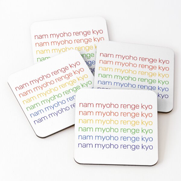 Item preview, Nam Myoho Renge Kyo Rainbow Typography  designed and sold by wordznart.