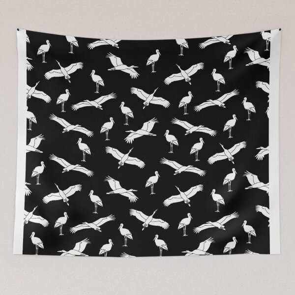 Item preview, Black Stork pattern designed and sold by Ribeiro Design.