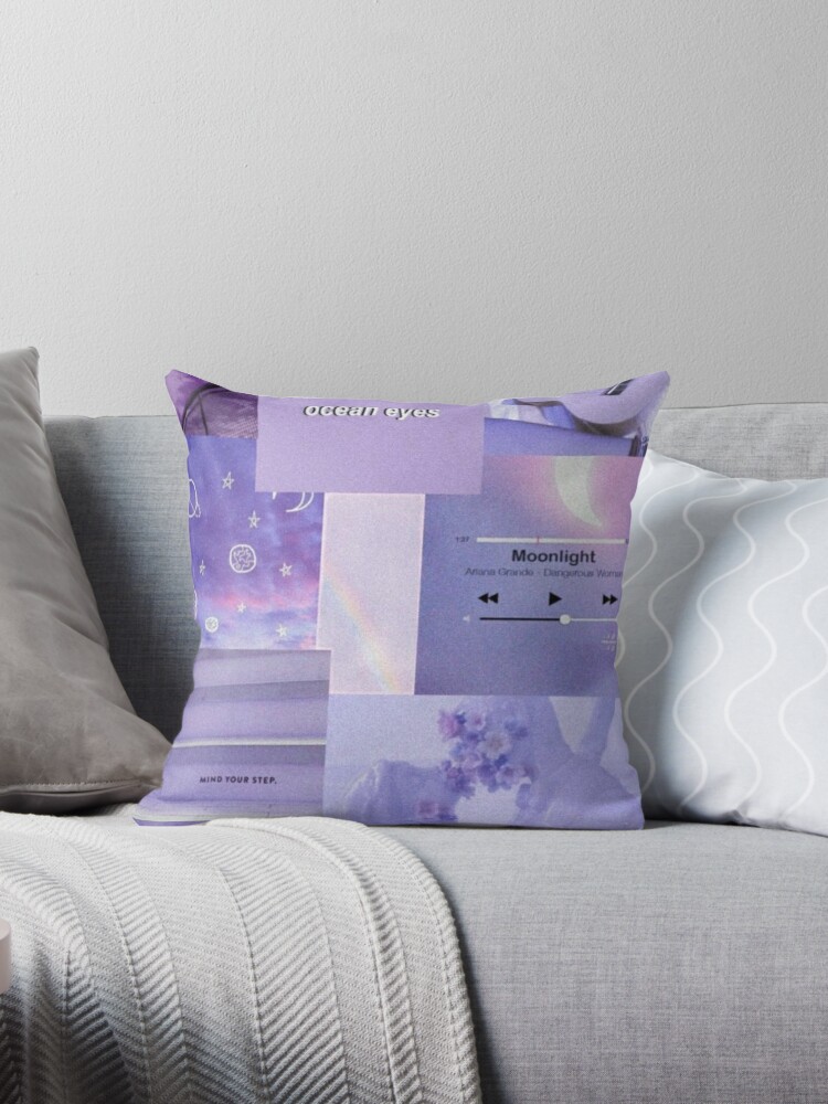 Light purple throw sales pillows