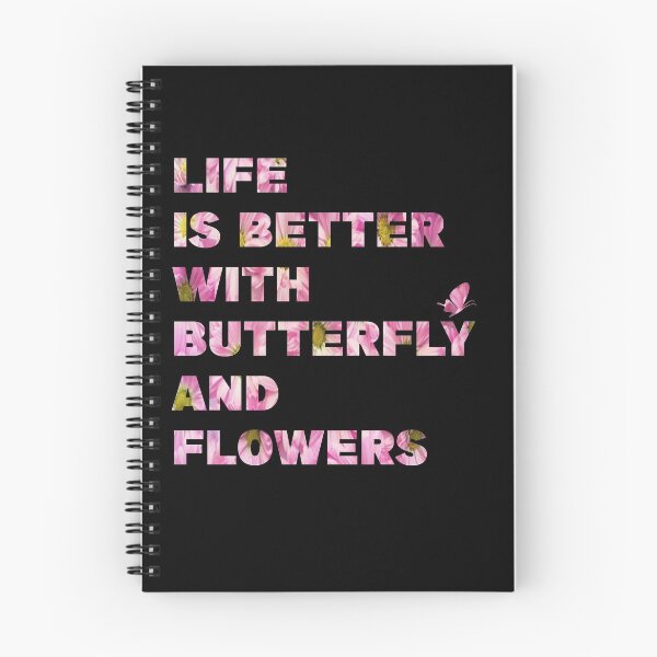 Item preview, Life Is Better with Butterfly and Flowers designed and sold by Quickhappy.