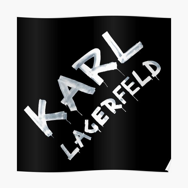 Karl Lagerfeld graff (Fond noir) - édition 2021 Poster