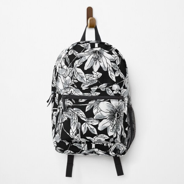Item preview, Black and White Passion Fruit Flowers designed and sold by Carolina Diaz.