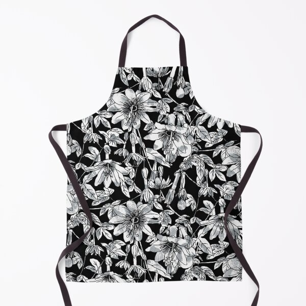 Item preview, Black and White Passion Fruit Flowers designed and sold by Carolina Diaz.
