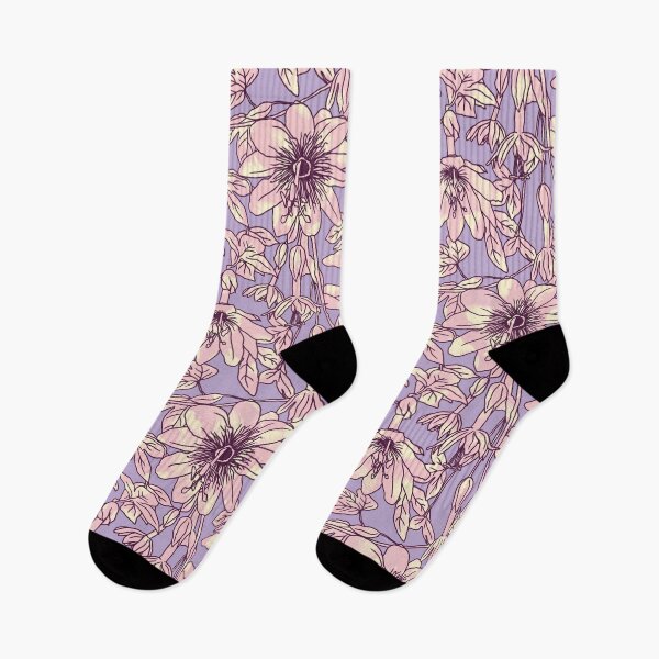 Item preview, Lilac and Pink Passion Fruit Flowers designed and sold by Carolina Diaz.