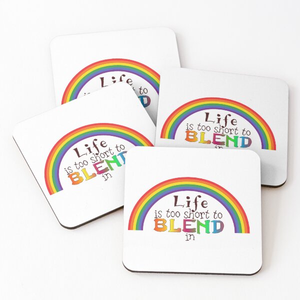 Item preview, Lifes too short to blend in, Life, Rainbow, colourful, great T-Shirt designed and sold by AMS-ART.