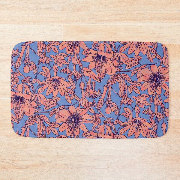 Item preview, Purple and Coral Passion Fruit Flowers designed and sold by Carolina Diaz.