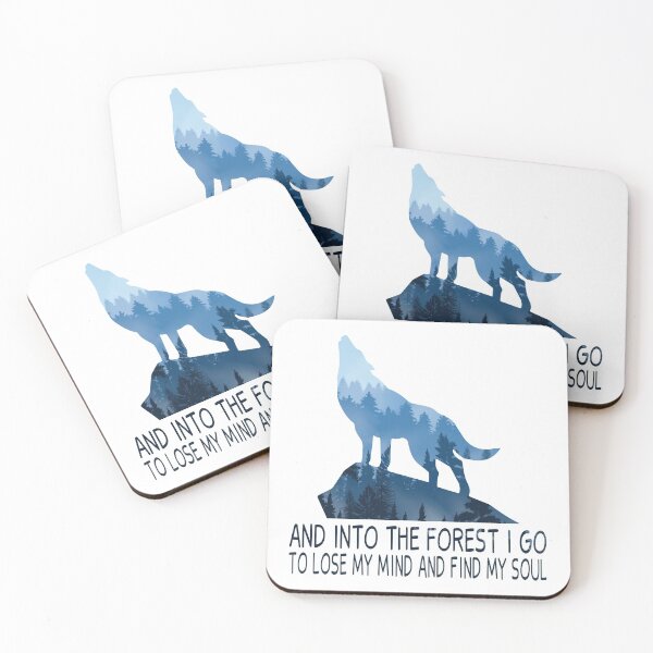 Item preview, Wolf and Into The Forest I Go to Lose My Mind and Find My Soul  designed and sold by JustGift.