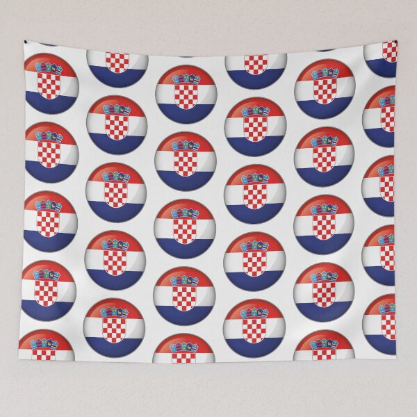 Artikelvorschau, Symbol, das die runde Knopfflagge Kroatiens darstellt. Ideal für Kataloge institutioneller Materialien und Geografie entworfen und verkauft von LucianoCosmo.