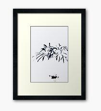 Fireworks Sumi-e Framed Print
