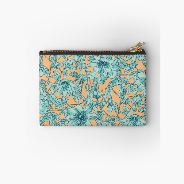 Item preview, Yellow and Turquoise Passion Fruit Flowers designed and sold by Carolina Diaz.
