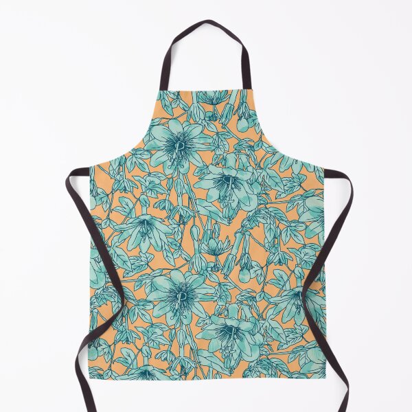 Item preview, Yellow and Turquoise Passion Fruit Flowers designed and sold by Carolina Diaz.