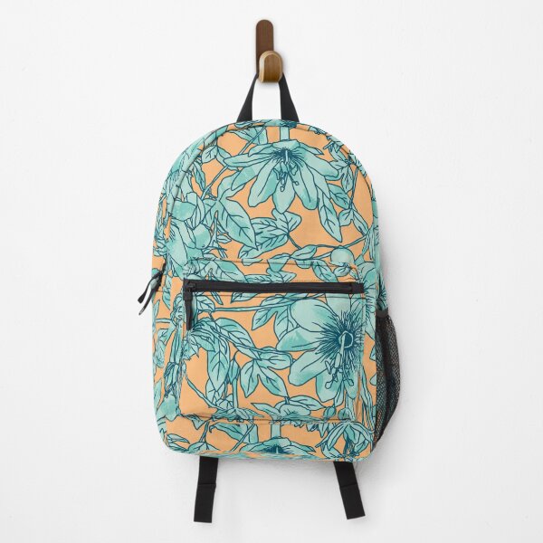Item preview, Yellow and Turquoise Passion Fruit Flowers designed and sold by Carolina Diaz.