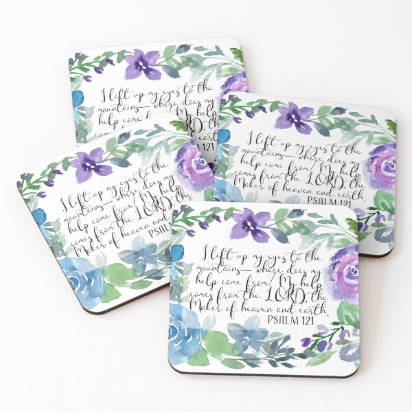 Item preview, Psalm 121 | I lift my eyes to the mountains | Scripture Art designed and sold by Harpley Design Studio.