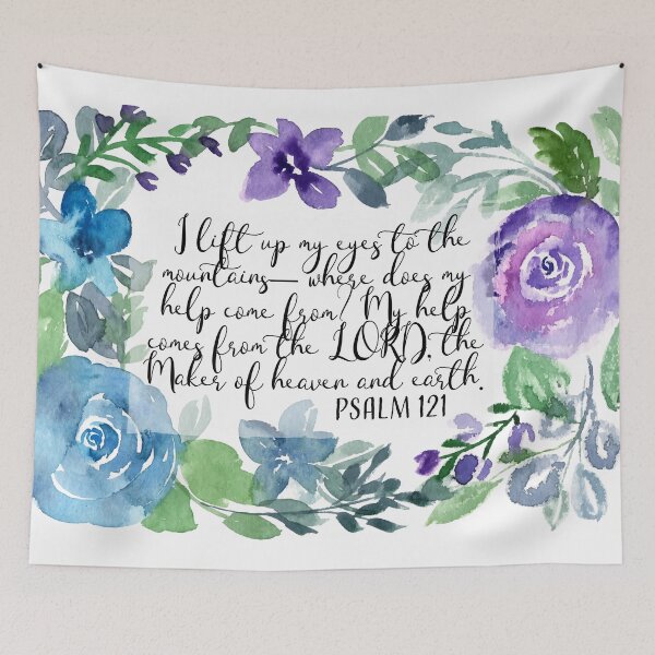 Item preview, Psalm 121 | I lift my eyes to the mountains | Scripture Art designed and sold by Harpley Design Studio.