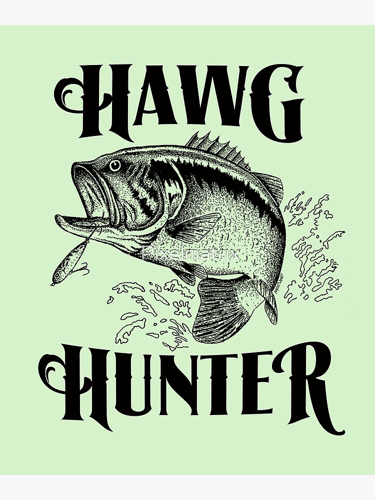 Hawg Hunter Bass Fishing Metal Print for Sale by Pixelmatrix