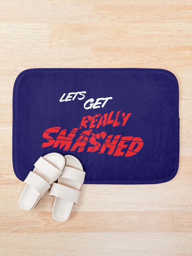 Thumbnail 1 of 6, Bath Mat, Get Smashed designed and sold by MultistorieDog.