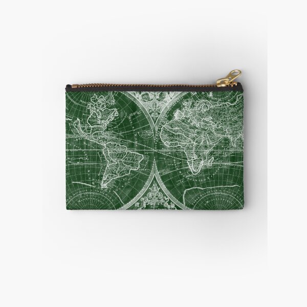 Item preview, World Map (1691) Green & White designed and sold by BravuraMedia.