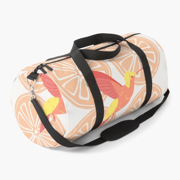 Item preview, Tropical hummingbirds with citrus fruit pattern designed and sold by TheWaterBirds.