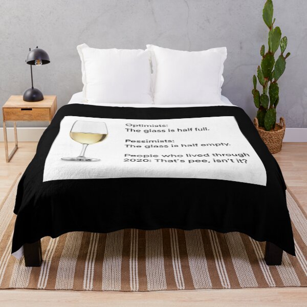 Item preview, Optimist glass half full, pessimists glass half empty, people who lived through 2020 that’s pee isn’t it designed and sold by The Snarky Psychologist.