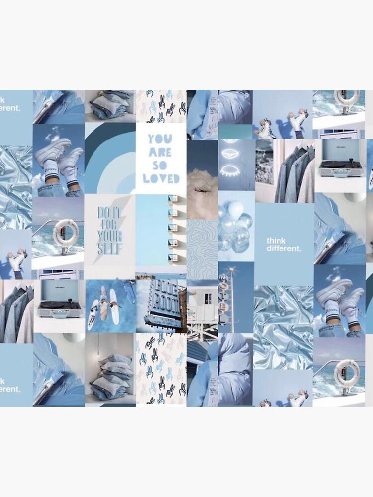 Boujee Blue Aesthetic Wall Collage Kit Digital Download 51 
