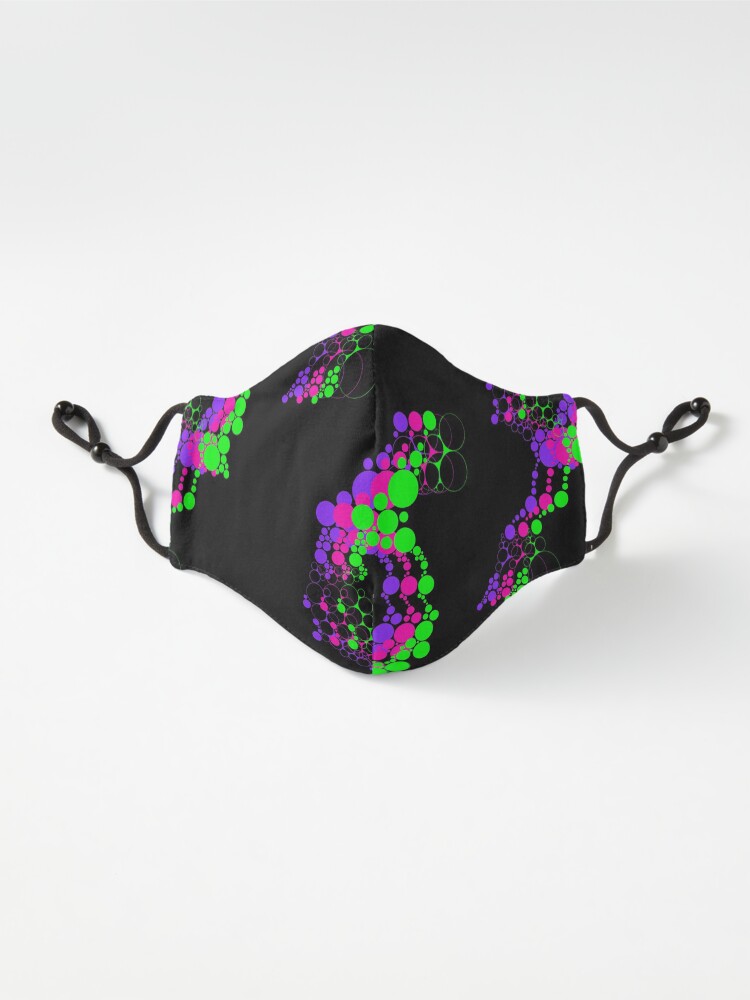 Alternate view of Neon Funk Bubble Circles Abstract Mask