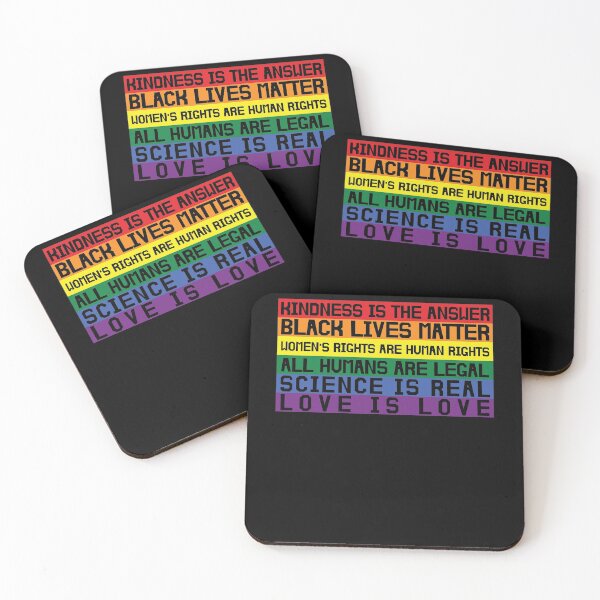 Item preview, Pride Flag Kindness BLM Women Rights Science is real love is love designed and sold by TrendingTees4u.