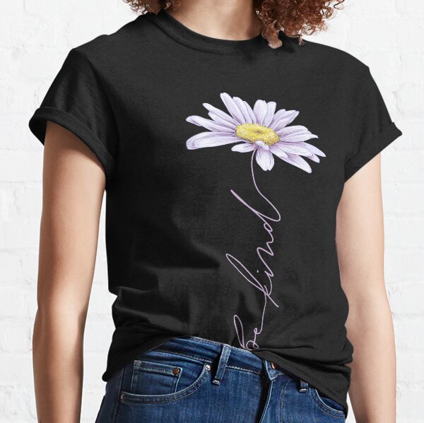 Be Kind Purple Daisy || Scripted Stem Classic T-Shirt