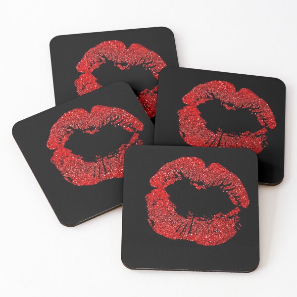 Item preview, Red sparkling kiss designed and sold by idjy.